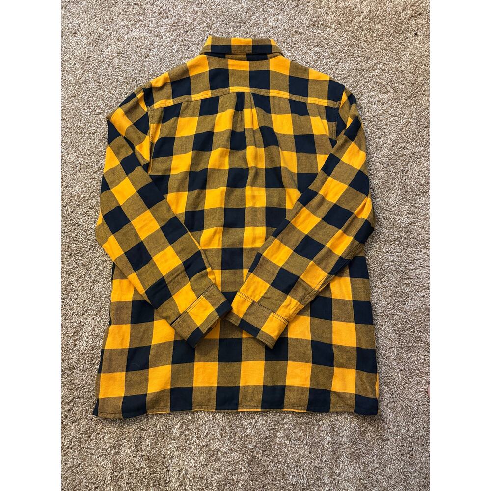 Vans x Independent Trucks Collection Zip Up Plaid Flannel Size XL Black Yellow - Picture 6 of 9